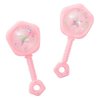 Adorable Pink Baby Rattles (6cm) 6 Count - Party Favors for Baby Showers & Celebrations