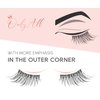 Onlyall Half Eyelashes Corner Lashes Natural Lashes Half Lashes Wispy End Lashes Corner Eyelashes 3/4 Lashes Clear Band Lashes 7 Pairs C02 (6MM-14MM)