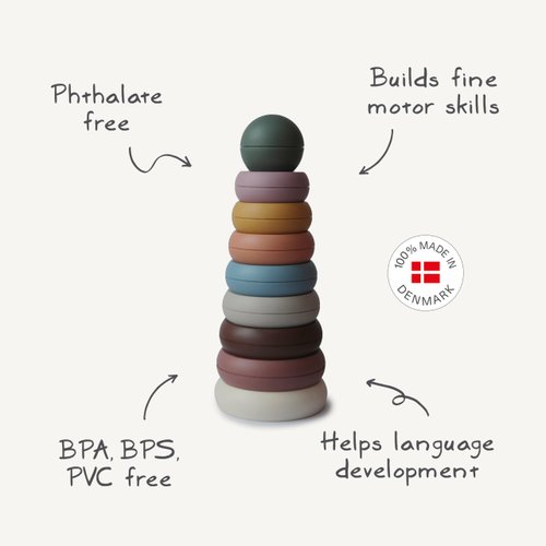 mushie Stacking Rings Toy | Made in Denmark (Original)