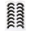Pooplunch False Eyelashes Fluffy Cat Eye Lashes Wispy Dramatic Fake Eyelashes 8D Volume Faux Mink Lashs 7 Pairs Pack