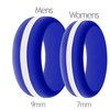 FLEX Ring - Womens Mens Blue Silicone Ring - Changeable Color Bands - Many Colors - Safe, Durable, Everyday Wear Wedding Band - 1 Ring - Sizes 4-16