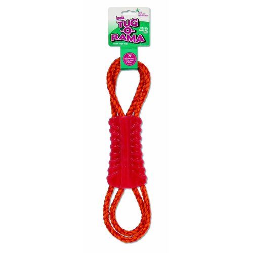 Booda 26637 Tug-O-Rama Twirl Rope Tug Dog Toy, Multicolored