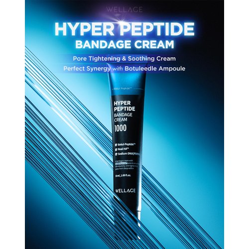 WELLAGE Hyper Peptide Bandage Cream - Advanced Anti-Aging Face Cream with Botul-Peptide - Pore Elasticity, Plumping Skin, Evens Skin Texture, Soothing Damaged Skin for All Skin Types, 1.69 oz.