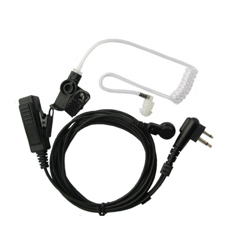 bestkong Walkie Talkie Earpiece for Motorola Radio CP200 CP200D PR400 GP88 GP300 P110 CP040 CT150 PRO1150 EP450 SP10 XTN500 2-Wire Covert Surveillance Acoustic Tube Headset PTT Mic
