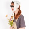 hoyuwak Crochet Bandanas Headbands Head Scarf Hair Scarf for Women Girls Knitted Floral Hair Accessories for Hair Styling Festival Holiday Christmas Decor(White)