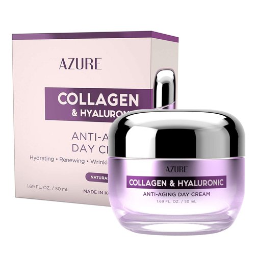 Collagen &amp; Hyaluronic Acid Cream - Anti Aging, Renewing, Toning &amp; Hydrating Face Moisturizer - Re...
