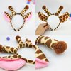Halloween Giraffe Headband Bow Tie Tail Deer Antlers Ears Hair Hoops Bowtie Animal Fawn Horns Headpiece Hairband Hair Bands Women Christmas Holiday Festival Cosplay Dress Up Birthday Party Accessories