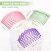 30 Pieces French Hair Side Combs Set Colorful Hair Clip Combs Plastic Twist Comb Accessories for Women, 3 Styles(14, 11, 23 Teeth,Retro Color)