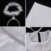 lckellong Kids Angel Costume Girls Choir Robes with Angel Halo Headband Christmas Dress up Cosplay -M