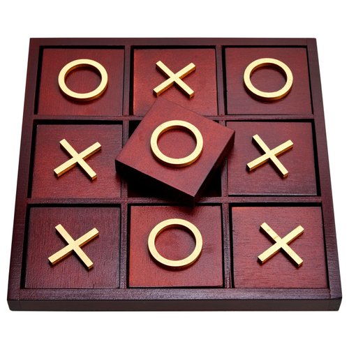 Juvale 9.5-inch Wooden Tic Tac Toe Game, Decorative Coffee Table Games for Adults and Family Activities