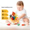 Baby Toys 2 in1 Baby Tissue Box Toy with Carrot Pulling and Extract Tissue Paper - Includes 6 Carrots, 4 Ultra-Soft Tissues, and 2 Crinkle Papers - Encourages Sensory Development