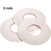 3 Rolls Double Sided Foam Tape PE Roll Foam Tape Double Faced Sponge Adhesive Mounting Tape (White, 1/8 Inch by 50 Feet)