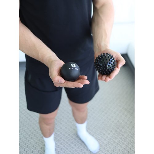 Skelcore 2-Piece Therapy Massage Ball Set - Lacrosse & Trigger Point Balls for Back Pain Relief, Foot Massager, Physical Therapy, Plantar Fasciitis, Deep Tissue Myofascial Release, Exercise & Yoga