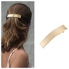 Vacaonio Minimalist Metal Bar Hair Clip Barrette Gold Rectangular Hair Barrette Clips Geometry Square Head Clip Ponytail Holder Hair Clip Decorative Hair Accessories for Women and Girls