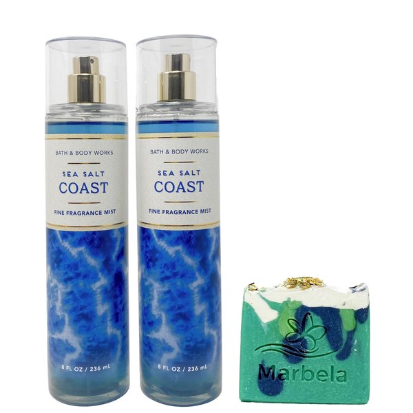 Bath & Body Works Sea Salt Coast - Pack of Two - Fragrance Mist With a Aloe Vera Soap.