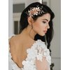 SWEETV Handmade Bridal Hair Comb, Wedding Hair Accessory and Headpiece for Brides and Bridesmaids