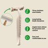 EZTAT2 Disposable Razor - 50pcs Eco Friendly Disposable Three Blade Shaving Razor for Men/Women's Grooming, Biodegradable Single-Use Body & Face Shaver for Eco Friendly Product Gifts