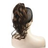 Wiginway Messy Style Ponytail Hair Extension Handmade Braid Synthetic Hair-Piece with Jaw Claw Clip (Medium golden brown)