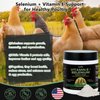 LuxeVib Selenium & Vitamin E Powder for Chickens, Selenium for Chickens, Immune System, Muscle Support & Prevents, Improve Wry Neck, Selenium, Vitamin E Supplements, Suitable for All Poultry
