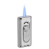 Xikar Verano Flat Flame Cigar Lighter, Attractive Gift Box, Elegant Metal Construction, Silver