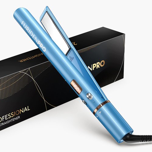 FURIDEN PRO Hair Straightener Flat Iron, Hair Straightener and Curler 2 in 1, Flat Iron Curling Iron in One, Hair Multi Styler Tools, No Frizz | Long-Lasting Finish(Dark Blue)