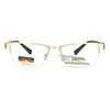 Multi Focus Progressive Reading Glasses 3 Powers in 1 Rectangle Gold +1