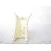Generic White acrylic triangle hair claw clip with faux pearls for fine thin hair