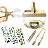 Bug Catcher Kit, Bug Collection Kit, Outdoor Nature Explorer Kit with Stickers, Tweezers, Science Educational Kit, Bug Observation Container for Boys and Girls(Gold)