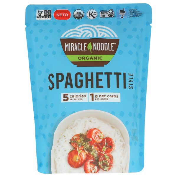 MIRACLE NOODLE Organic Ready To Eat Spaghetti Style Noodle, 7 OZ