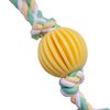 VIMIGOO Latex Dog Chew Toy,Rope and Ball Dog Toy,Dog Toy for Dog Training, Exercise, Agility, Chase (Ball)