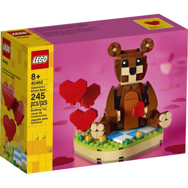 LEGO Valentine’s Brown Bear 40462 Building Kit (245 Pieces)
