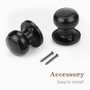 Probrico (6 Pack Classic Closet Door Knobs Dummy Door Knob, Individual Non-Turning Dummy Door Knob Single Side, Black Interior Door Knobs, Easy Installation