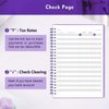 Check Registers for Personal Checkbook, Double Spiral Check Register Book, Budget Planner with Check Register for Personal and Work, 5.8'' x 8.3'' - Purple