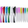 12 Pack Glass Nail Files with Case Crystal Glass Fingernail Files Double Sided Glass Nail File Mixed Color Manicure Set for Gentle Nail Care for Women