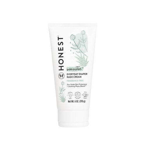 The Honest Company Organic Baby Diaper Rash Cream | Moisturizing + Calming Zinc Oxide Ointment | NSF Certified, Cruelty Free | Value Size, 6 oz