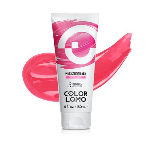 COLORLOMO Color Depositing Conditioner - 6 oz Semi Permanent Hair Color with Shea Butter & Almond Oil - Color Conditioner Depositing Hair Mask - Vegan, Paraben, Ammonia & Sulfate Free - Pink