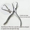 Jozlynn Hair Extension Pliers Stainless Steel Hair Extension Tools Microlink Bead Remover Pliers for Hair Extensions Removal Micro Ring Beads Opener (Silvery)