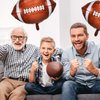 Football Balloons Football Party Balloons Football Shaped Aluminum Foil Balloons for Sport Themed Football Themed Birthday Party Decor, 26 Inch(8 Pieces)