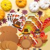 Fancy Land Turkey Coaster Craft Kits Thanksgiving Crafts for Kids Party Favors Supplies 6 Set