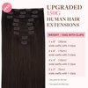 GOO GOO Clip in Hair Extensions Real Human Hair, 22inch 150g 9Pcs, 2A Light Brown, Remy Human Hair Extensions Clip ins for Women, Natural Human Hair