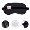 SLEEP & GLOW Silk Sleep Eye Mask Luxury Mulberry 22 Momme 100% Natural Triple Silk Blindfold with Adjustable Strap for Comfortable Sleeping & Face Skin Care (White)