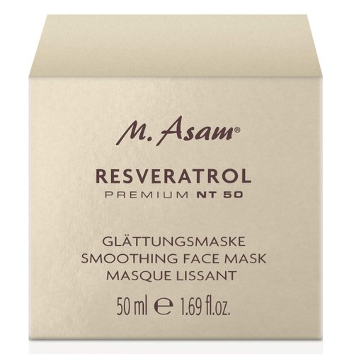 M. Asam Resveratrol Premium NT50 Smoothing Face Mask – Anti-aging face mask skin care with concentrated resveratrol & hyaluronic acid for increased radiance, facial care, 1.69 Fl Oz