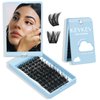 KevKev Lash Clusters 72 Pcs Cluster Lashes Special Spin Mirror Case DIY Lash Extension Soft & Comfortable Eyelash Clusters Thin Band Eyelashes with Mirror Easy to Apply (Cyclone,C-10-16mix)