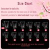 NOVO OVO Duck Feet Nail Tips for Small and Medium Hand, Extra Short Full Cover Press On Acrylic, Clear Full Coverage Thick Flare French Soft Gel Fake False Nail Extension x 12 Sizes 120 pcs