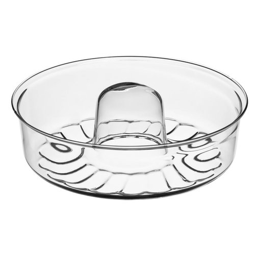SIMAX Clear Glass Shallow (4.75”) Bundt Pan | Heat, Cold, and Shock Proof, Holds 2.1 Quarts (8.4 Cups), Made in Europe