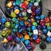 QMay DND Dice Set -25x7 (175pcs) Polyhedral Dice Compatible with Dungeons and Dragons D&D RPG MTG Table Games.25 Sets of 7 dice and a dice Bag