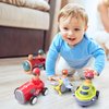 LiKee Toy Cars for Toddlers 1 2 3 4 Years Old Boy Girl, 4 Pcs Pull Back Cars for 18+ Months Baby Infant Gift, Kids Trucks Push and Go Back Friction Powered Vehicles (Transport)