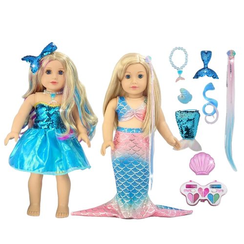 Zidiwaland Holiday 18 Inch Doll Clothes Princess Costume Outfit Gift Set (Doll Not Included) (Beauty)