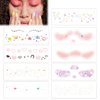 Fssqii 9 Sheets Face Temporary Tattoos for Girl Women Cute Freckle Heart Stars Makeup Fake Tattoo Stickers Waterproof Body Beautiful Tattoos for Kids Girls Party Favors Supplies Rave Decoration