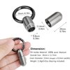 Micro Keychain Pill Holder.TISUR Titanium Pill Case Waterproof Pill Fob for Emergency Aspirin & Nitroglycerin for Travel Purse Pocket (Tiny 2Pack)
